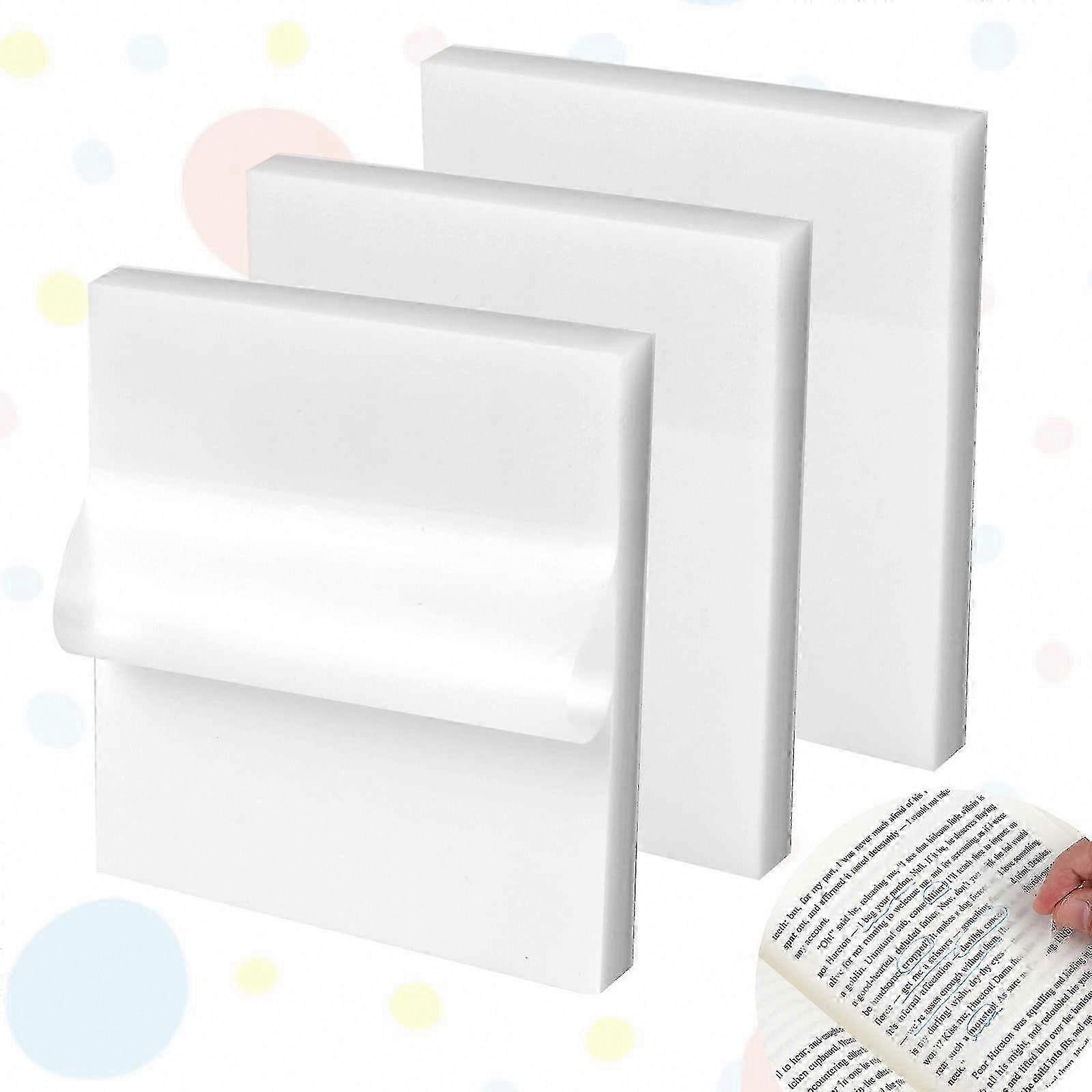 Transparent Sticky Notes Set, 150 Sheets Self-Adhesive Clear Square, Waterproof & Translucent