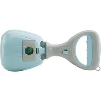 Portable Dog Poop Scooper with Bag Dispenser, Easy Scoop Tool for Small Medium Dogs, Blue