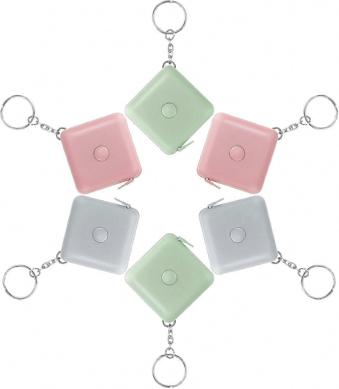 6 Pieces Soft Retractable Mini Measuring Tapes, Portable