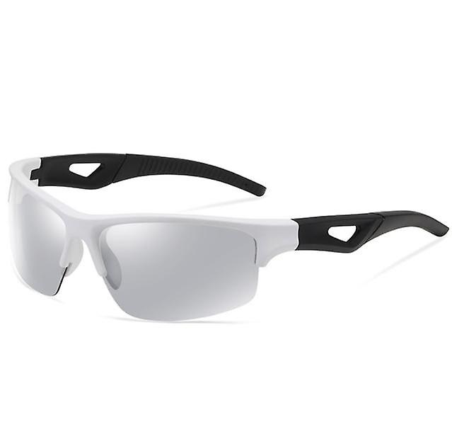 New Men's And Women's Polarized Sports Half-frame Riding Sunglasses Outdoor Riding Color-changing Night Vision Glasses