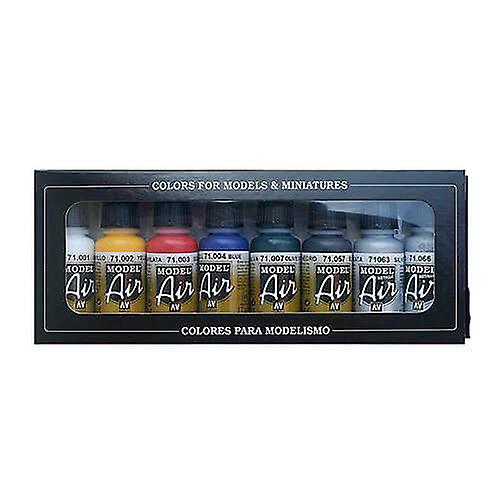 BASIC COLOURS Vallejo Colors Model Air Paint Set Of 8 Colour Bottle Of 17mL