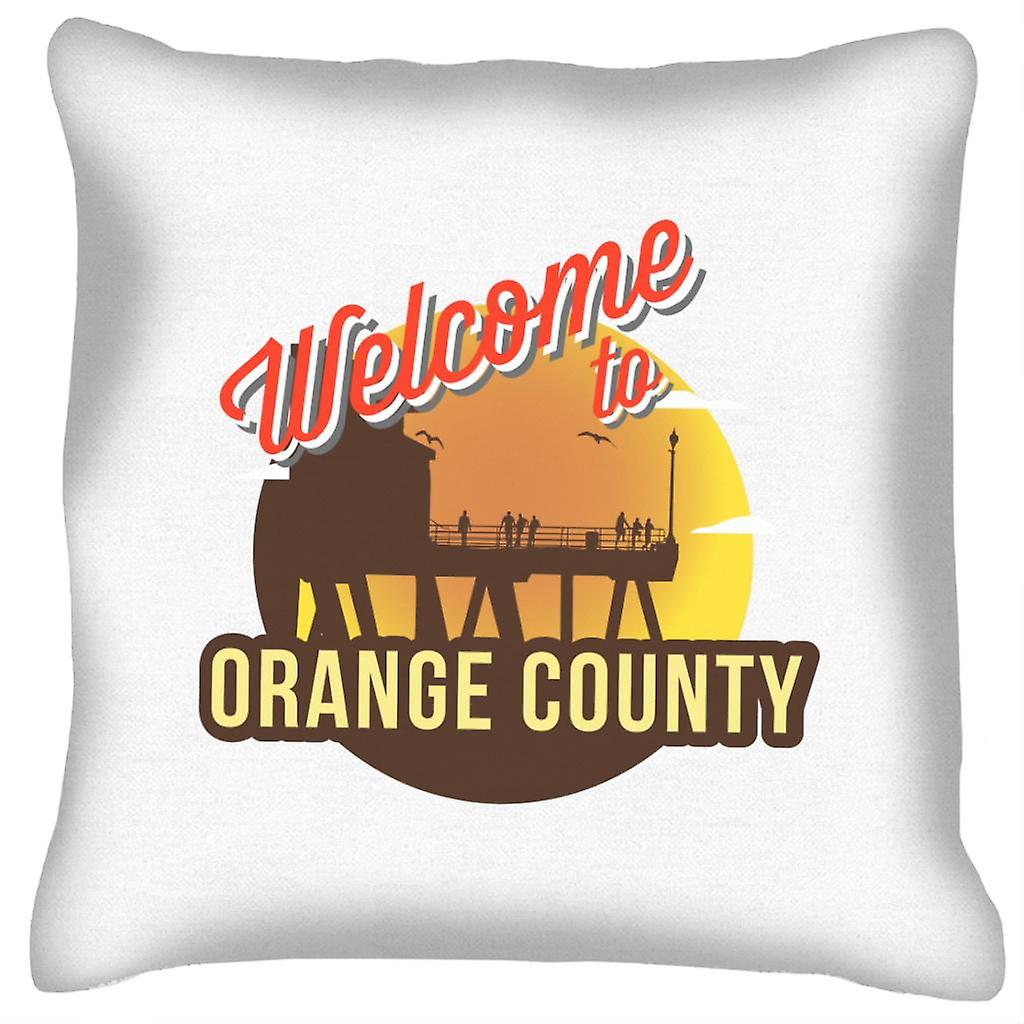 Welcome To Orange County Retro Cushion