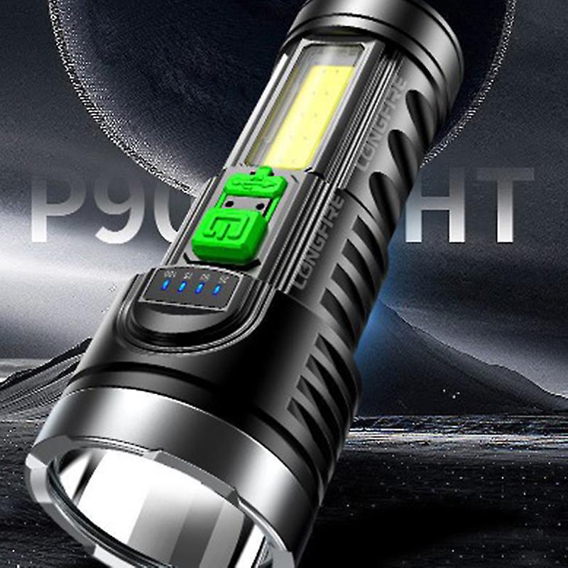 Su Geçirmez Torç Led El Feneri Süper Parlak Uzun Menzilli Usb Şarj Edilebilir Işık