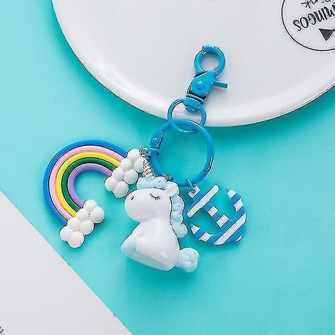 Unicorn Key Pendant Plush Race - Plush, Unicorn, Anchor, Rainbowblue