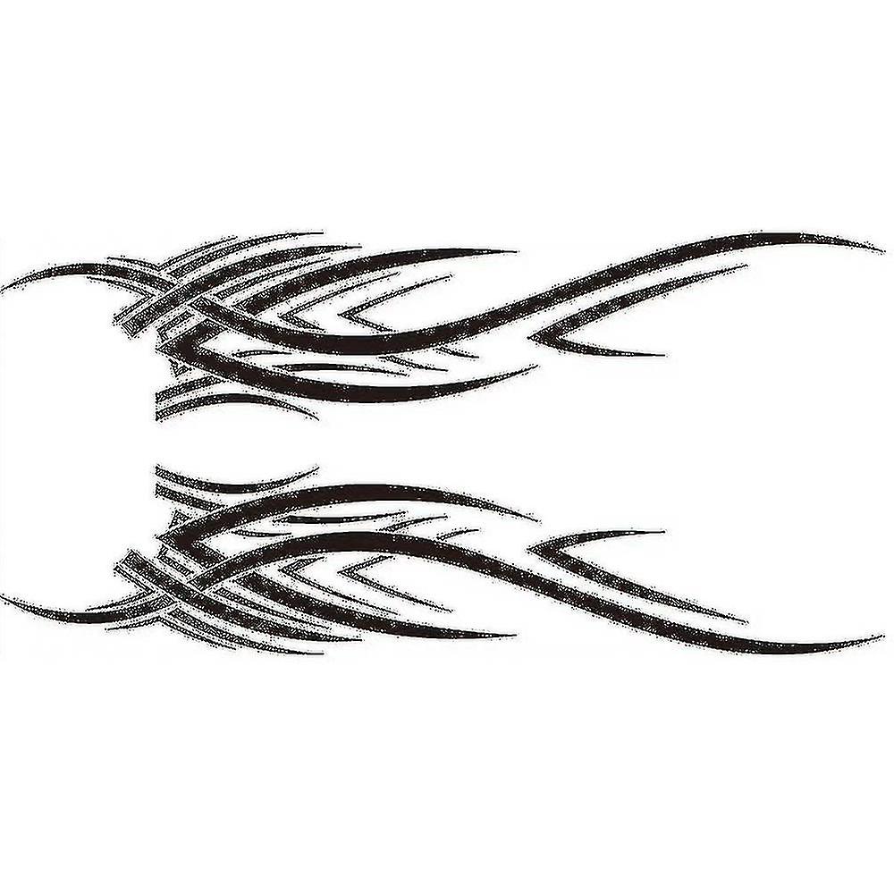 2Pcs Car Motorcycle Flame Fire Stickers Whole Body Decal Covers Protector Decor Car Styling