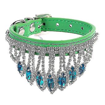 Bling Rhinestone Hundhalsband Mjuk justerbar diamanthänge Crystal Valp Katthalsband Gem Rhinestone Pet Collar Pet Supplies-s