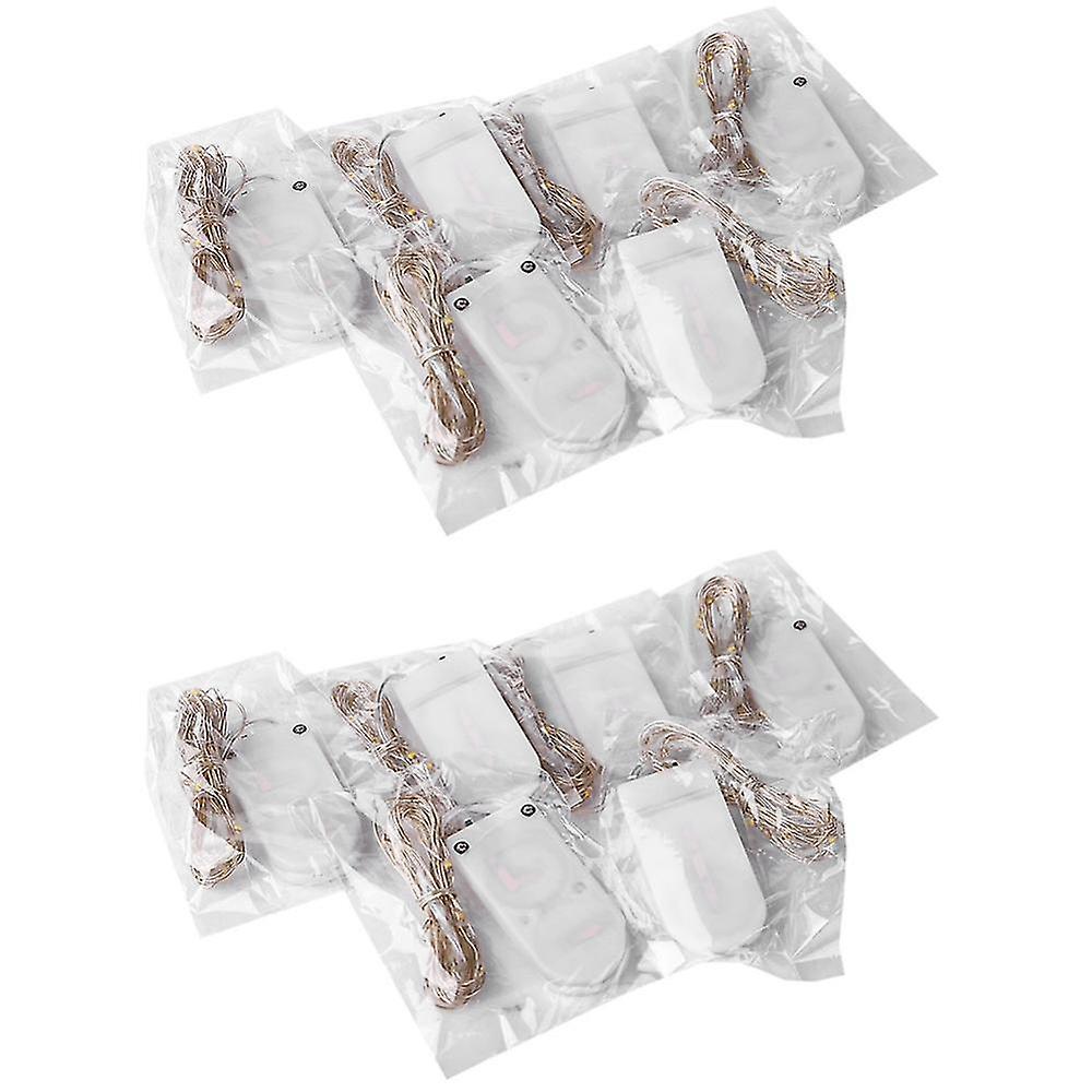 Pack Of 12 Led Starry String Lights With 20led On 1m Silver Coated Copper Wire, Warm White