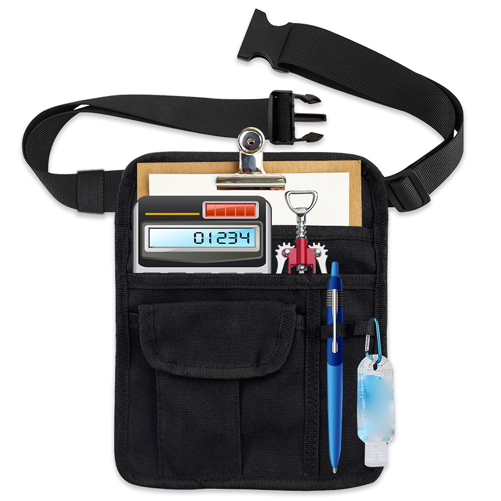 Waiter Waitress Server Apron Pouch Easy To Clean With Adjustable Waist Belt Suitable