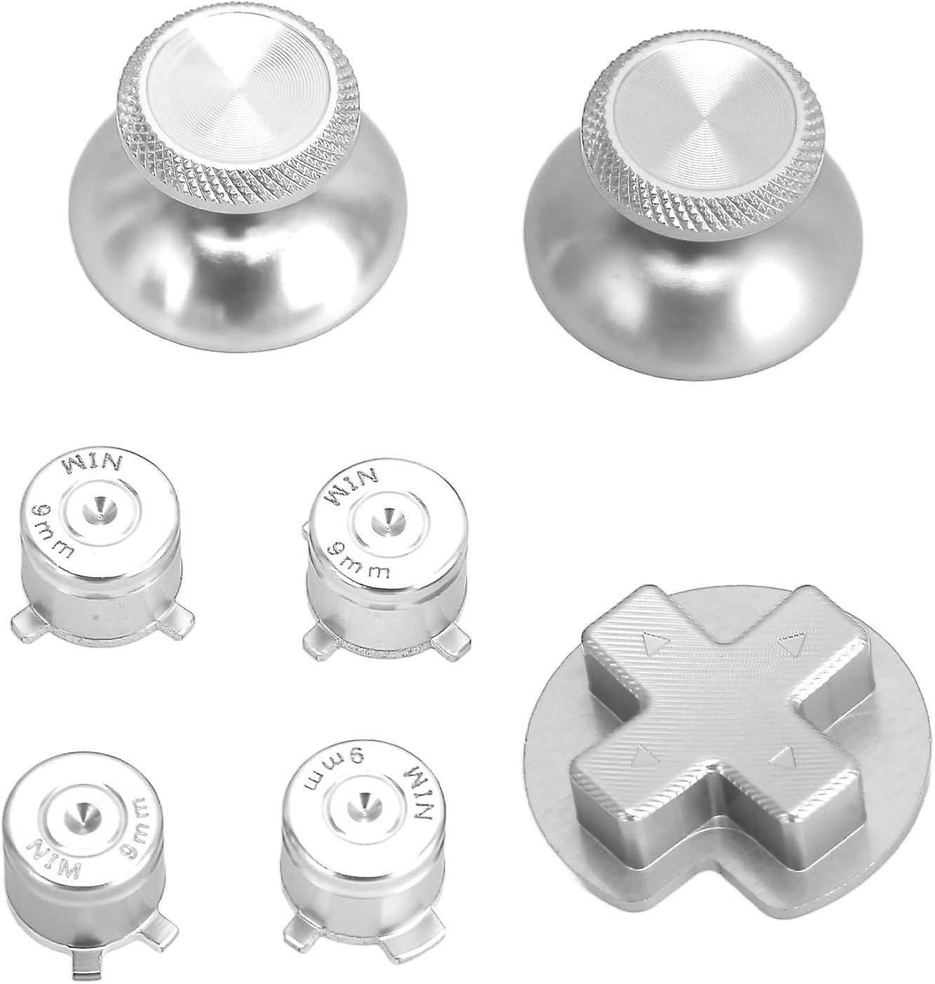 For Switch Pro Metal Button Diy Replacement Game Controller Metal Button For Game Console Switch Pro Gamepad Silver