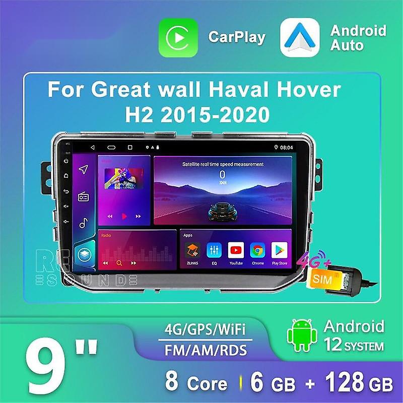 For Great Wall Haval Hover H2 2015-2020 Android AUTO Multimedia Video Navigation Carplay Bluetooth