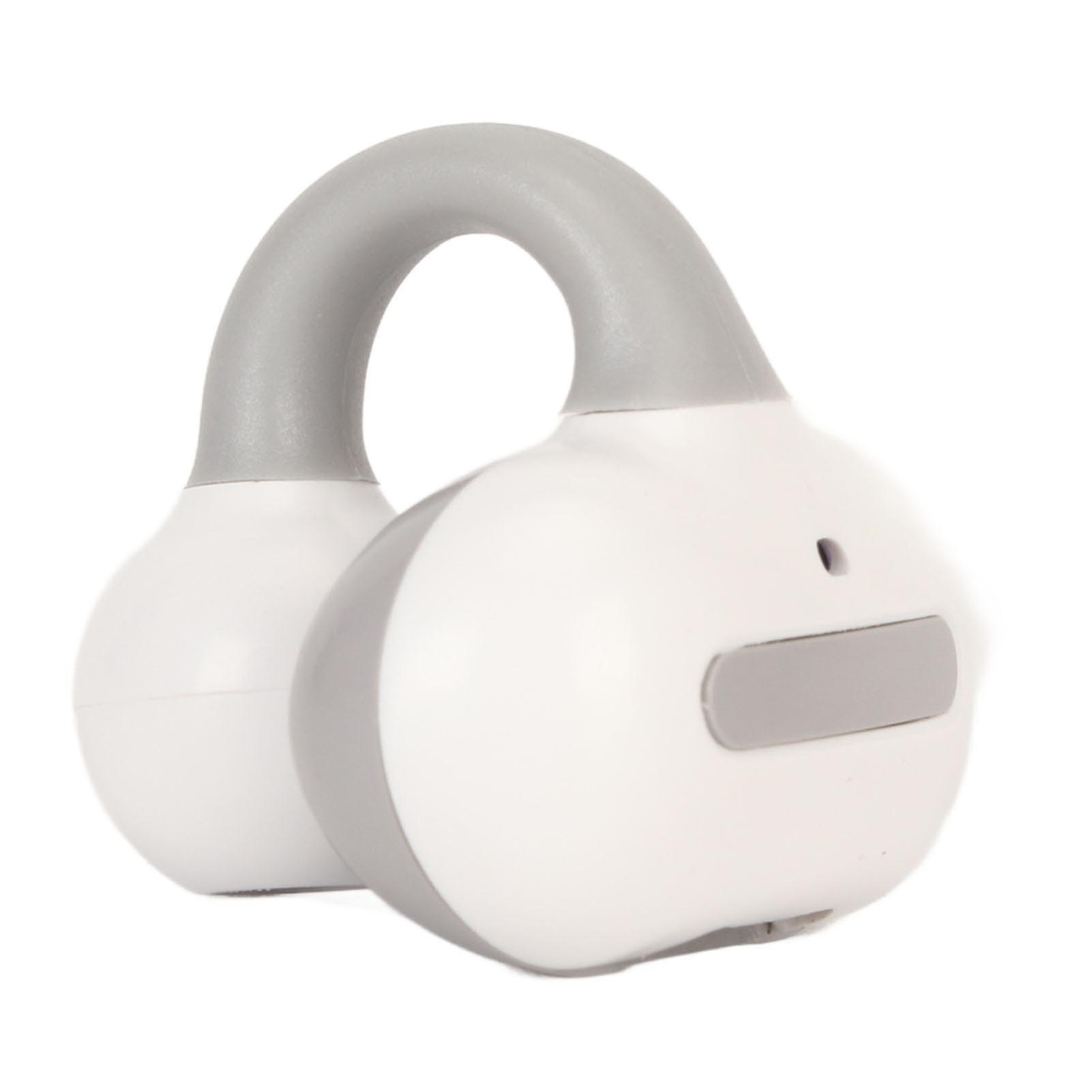 Clip On Wireless Earphone Bluetooth 5.3 Stereo Single Ear Open Ear Clip On Headphone for Business Grey 