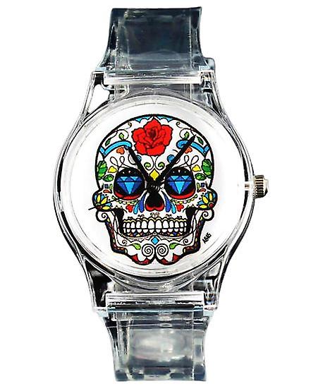 Barnklocka analog Dödskalle