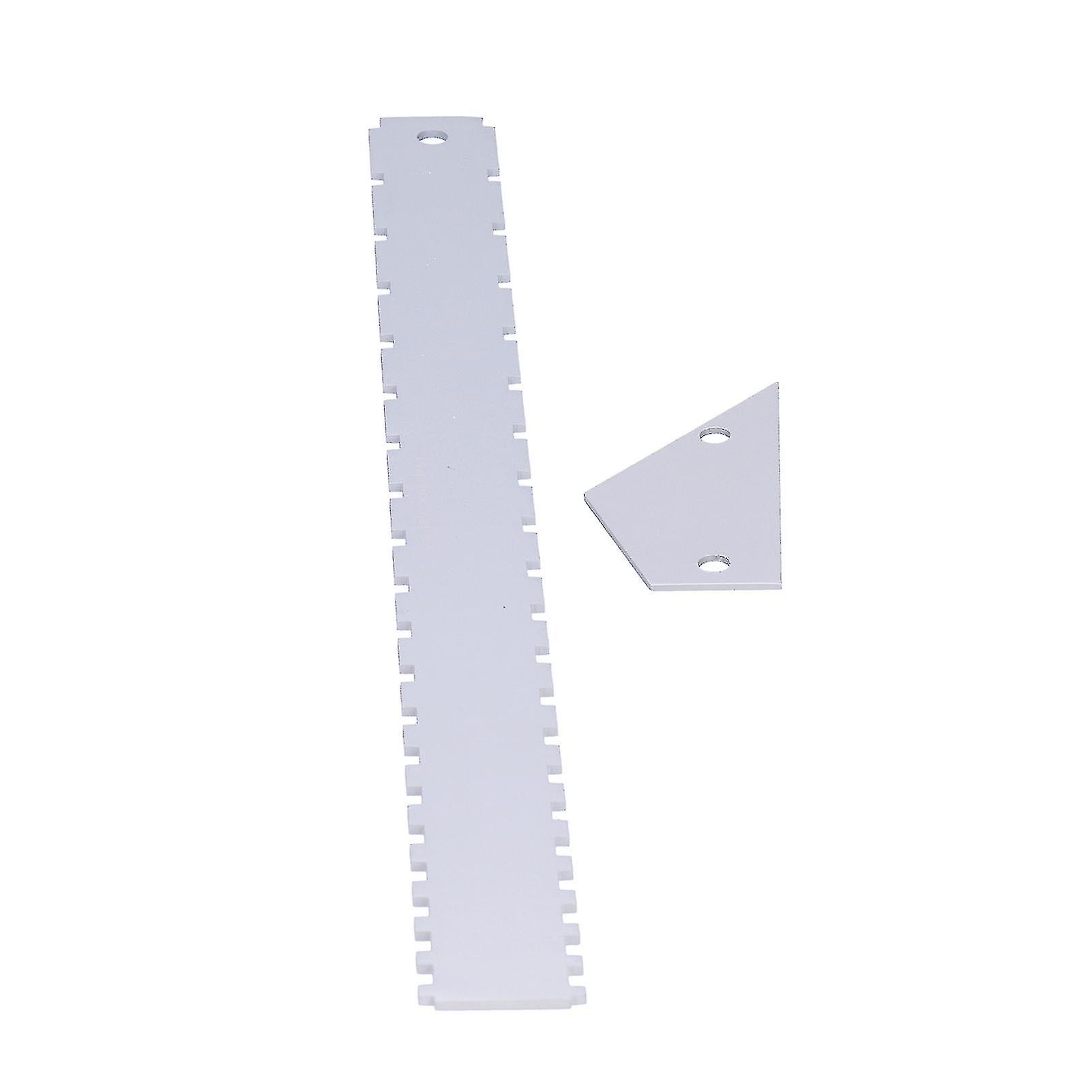 Gitarr Mätverktyg Set Silver Aluminium Hals Rak Kant Grepp Utjämning Linjal GaugeSilver 