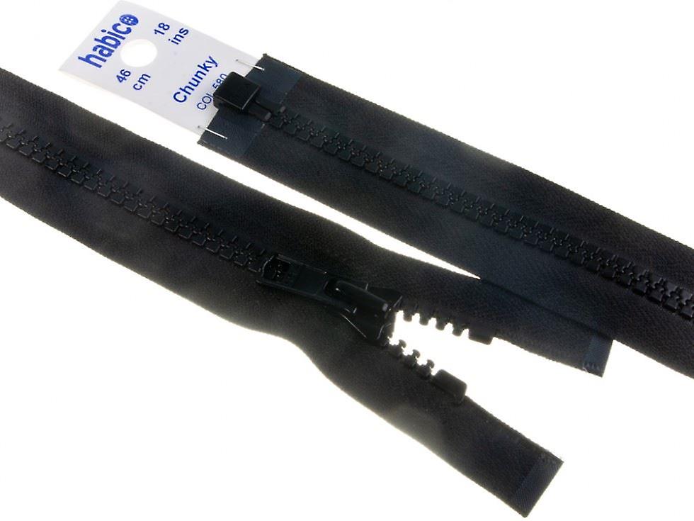 YKK Vislon Chunky Open End Zips Black - 66 cm - each
