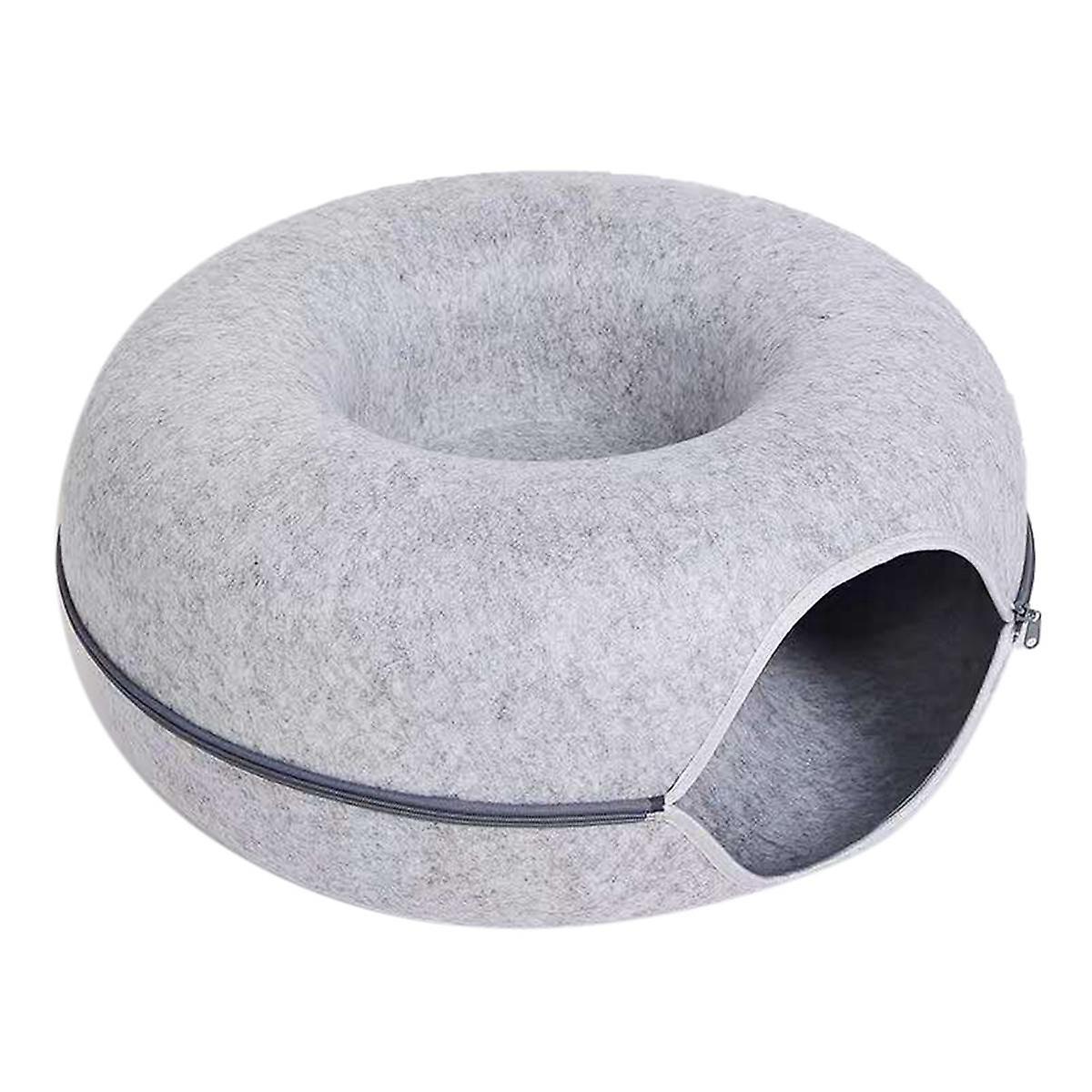 Bed Pet Tunnel Interactive Game Toy Bed Dual-Use Indoor Toy Kitten Sports Equipment Training Toy, B