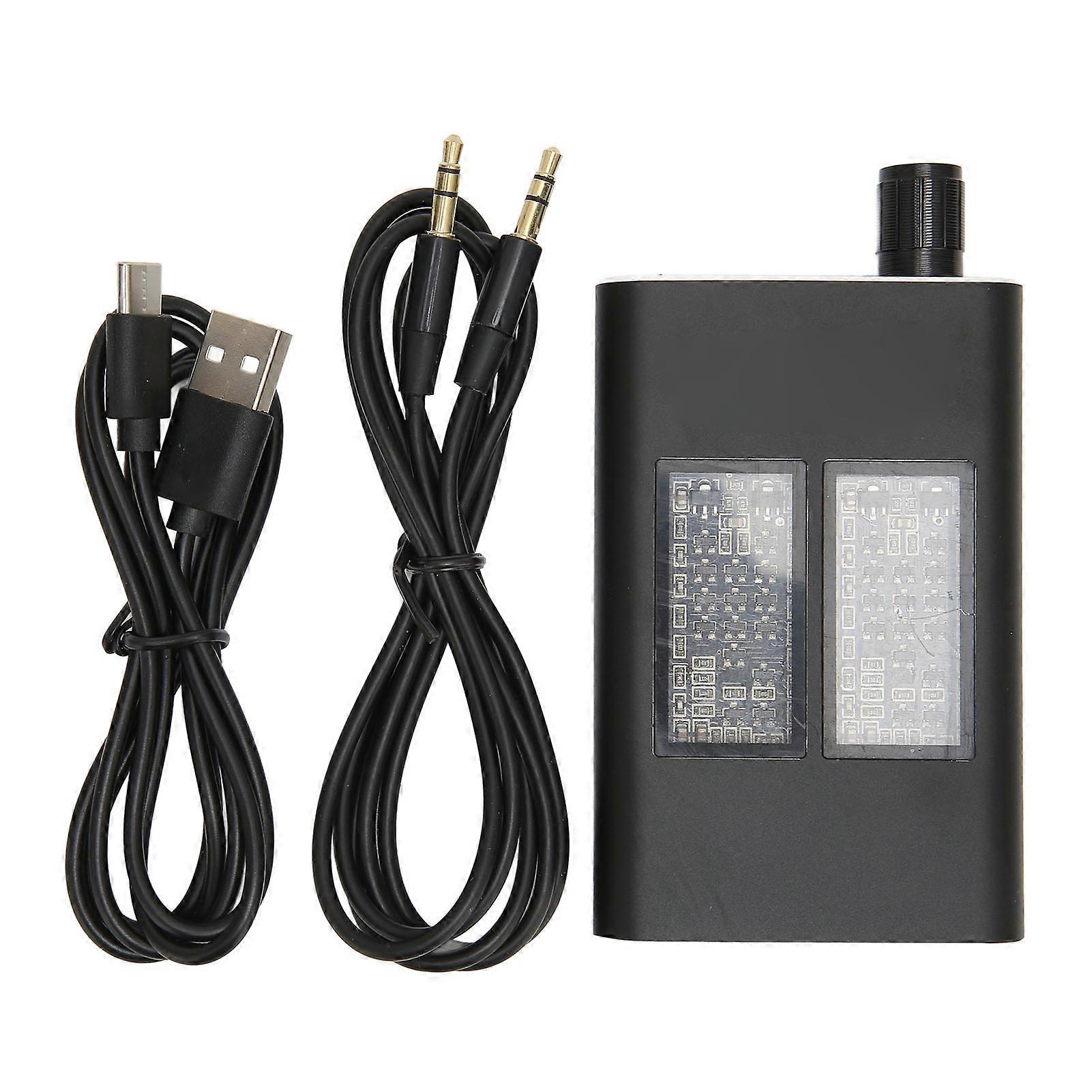 Headphone Amplifier 3.5mm HiFi Stereo Portable Headset Amp with 2 Stage Gain Switch Rechargeable for Phone Computer MP3 MP4