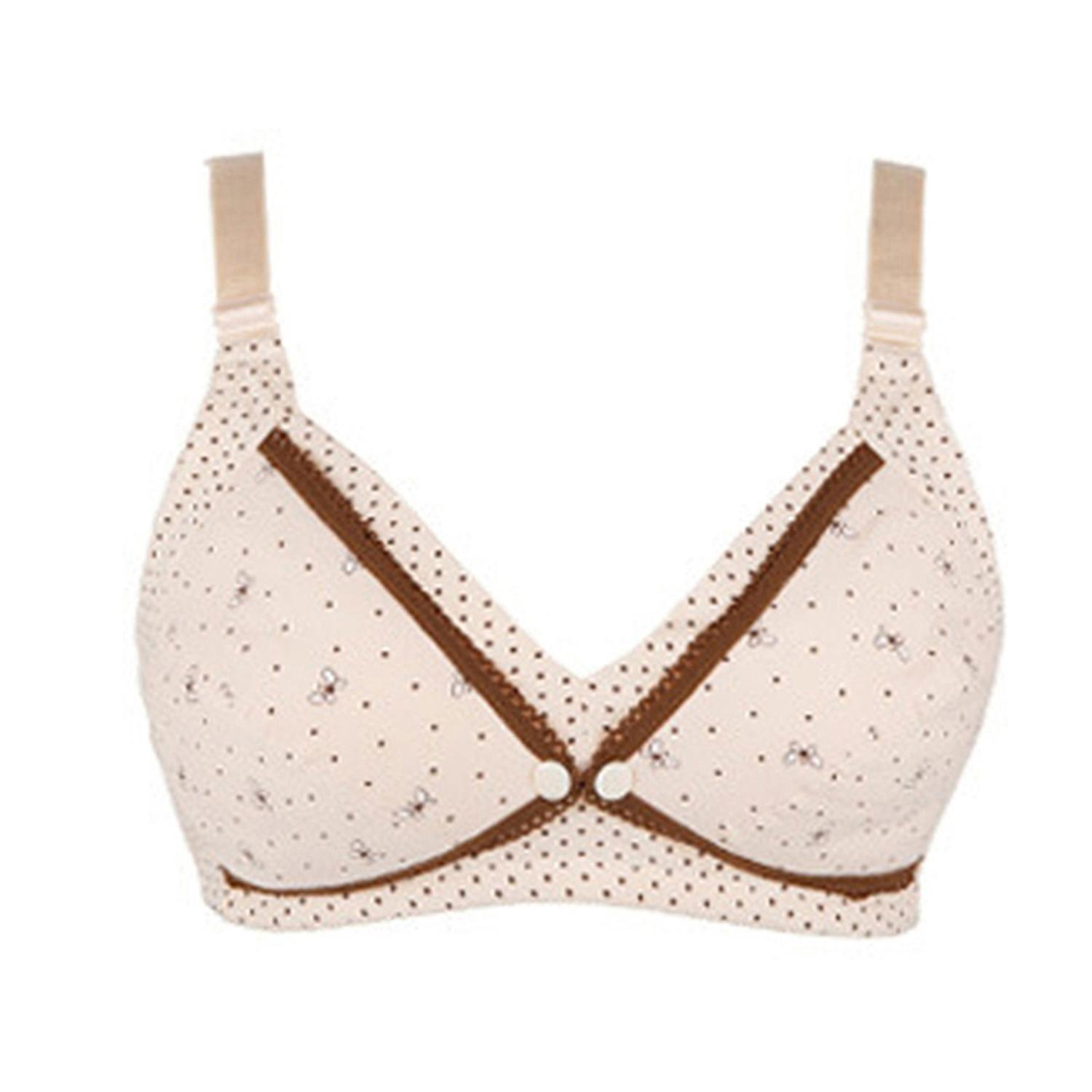 Pregnant Nursing Bra Front Button Design Comfortable Back Closure Soft Nursing Bra for Breastfeeding