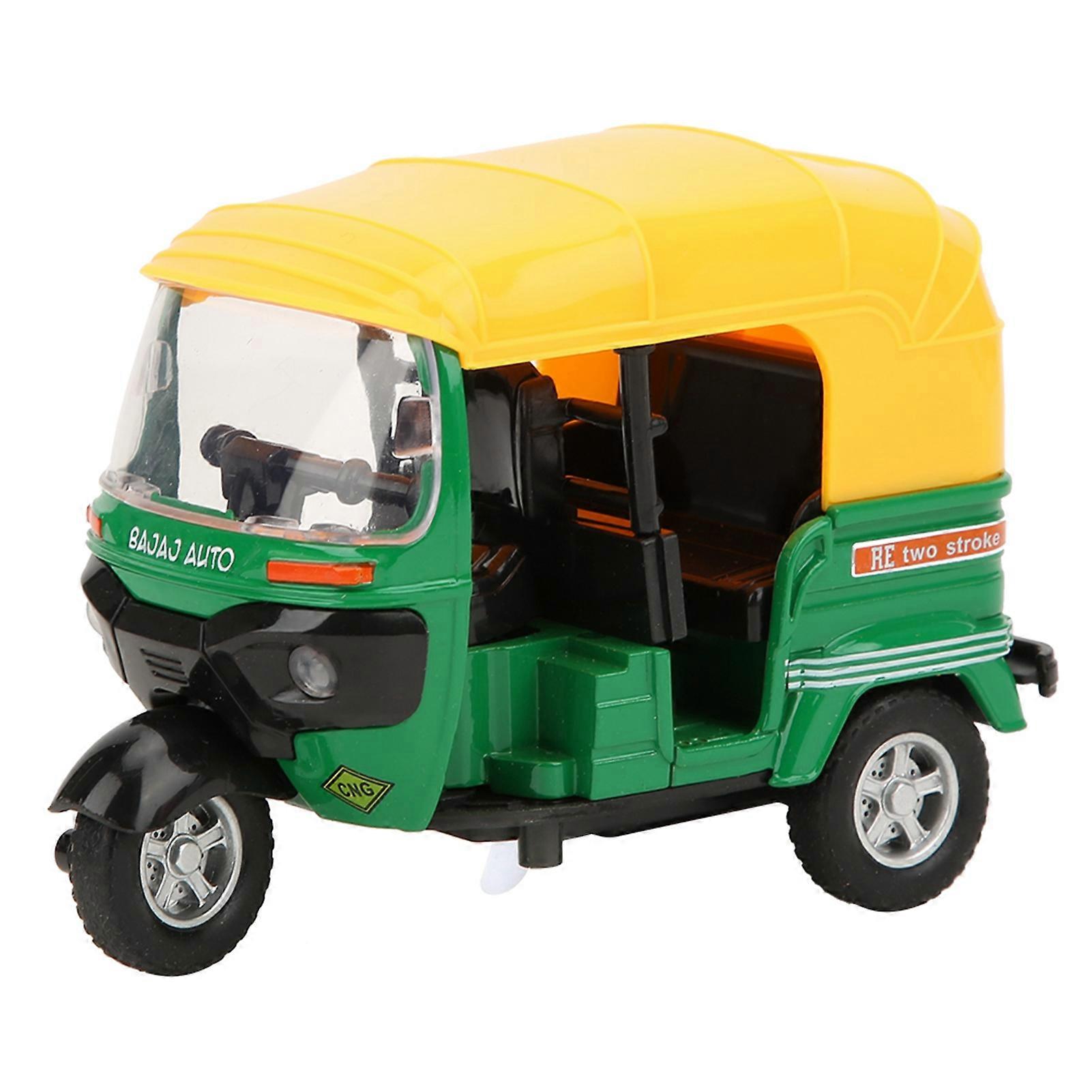 1:14 Alloy Kid Three Wheels Motorcycle Pull Back Toy Car Green