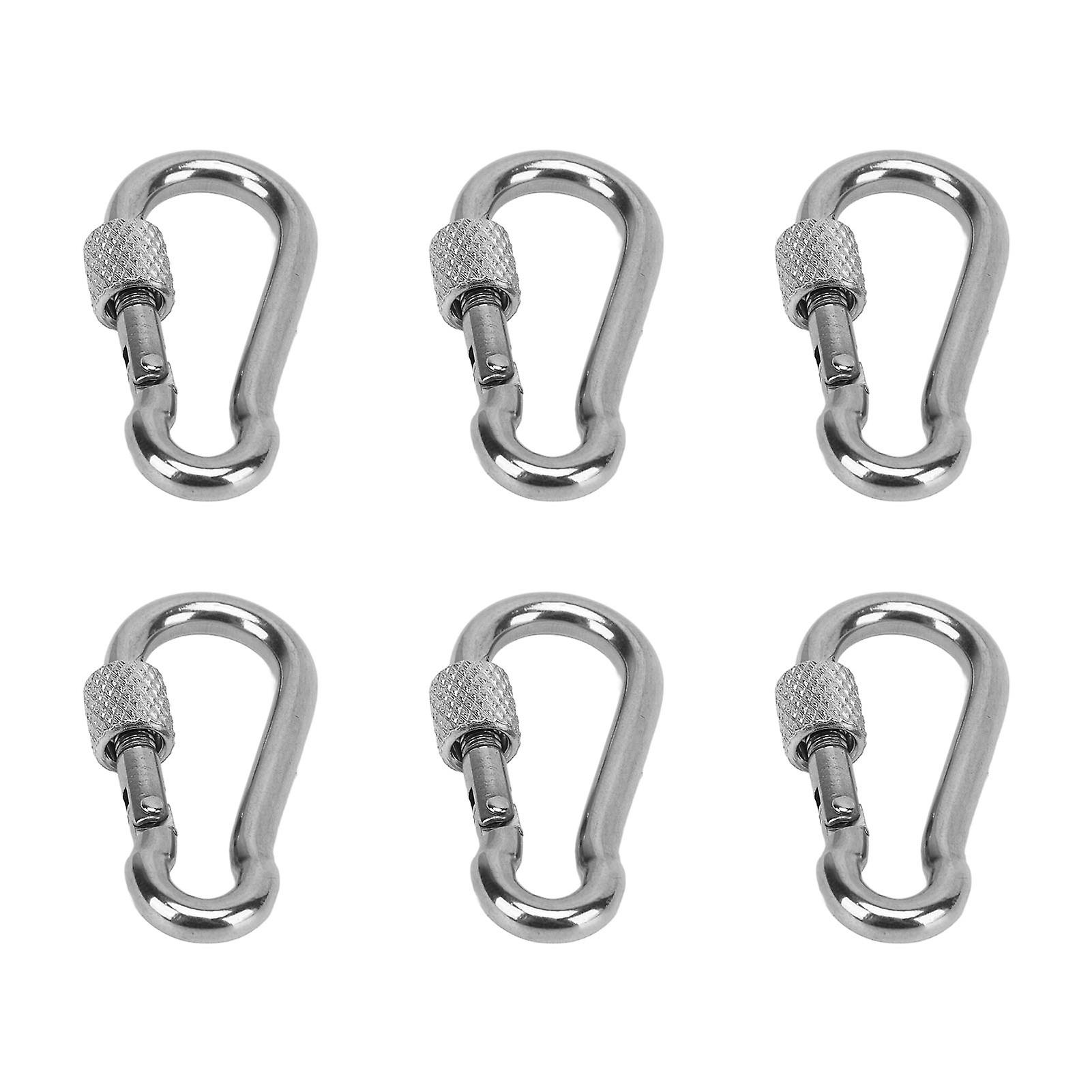 6pcs αιματηρή αιματηρή πόρπη συνδέσμων αλυσίδων ανοξείδωτου γάντζους ισχυρή φέρουσα ικανότητα για το κάμπινγκ 4MM