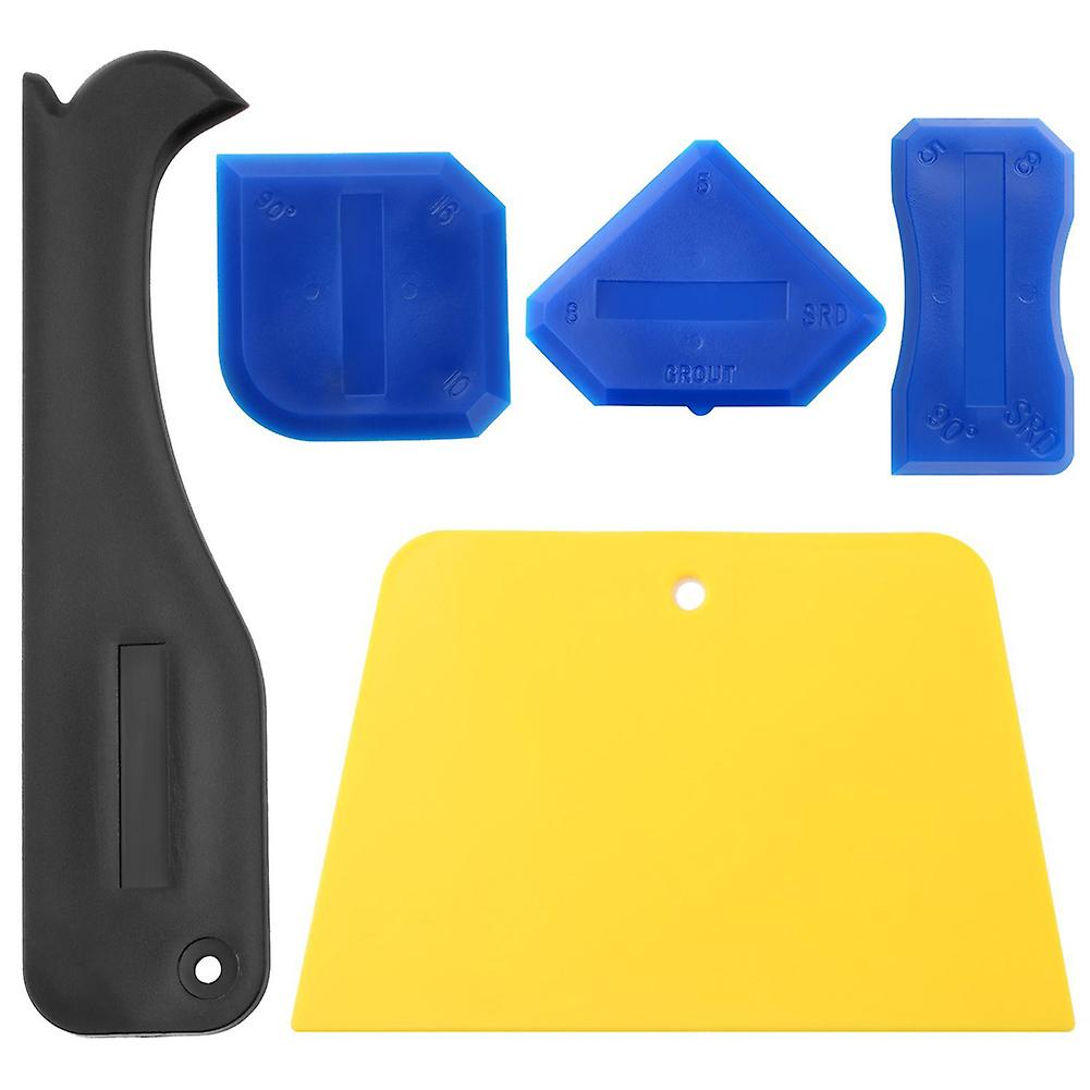 5Pcs/Set Plastic Sealant Spreader Scraper Kit Glass Glue Sewing Beautify Tool for Molding Joints Grouting