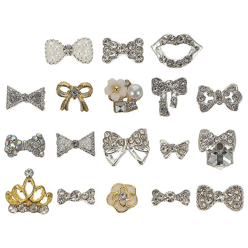 18pcs Butterflies Nail Studs