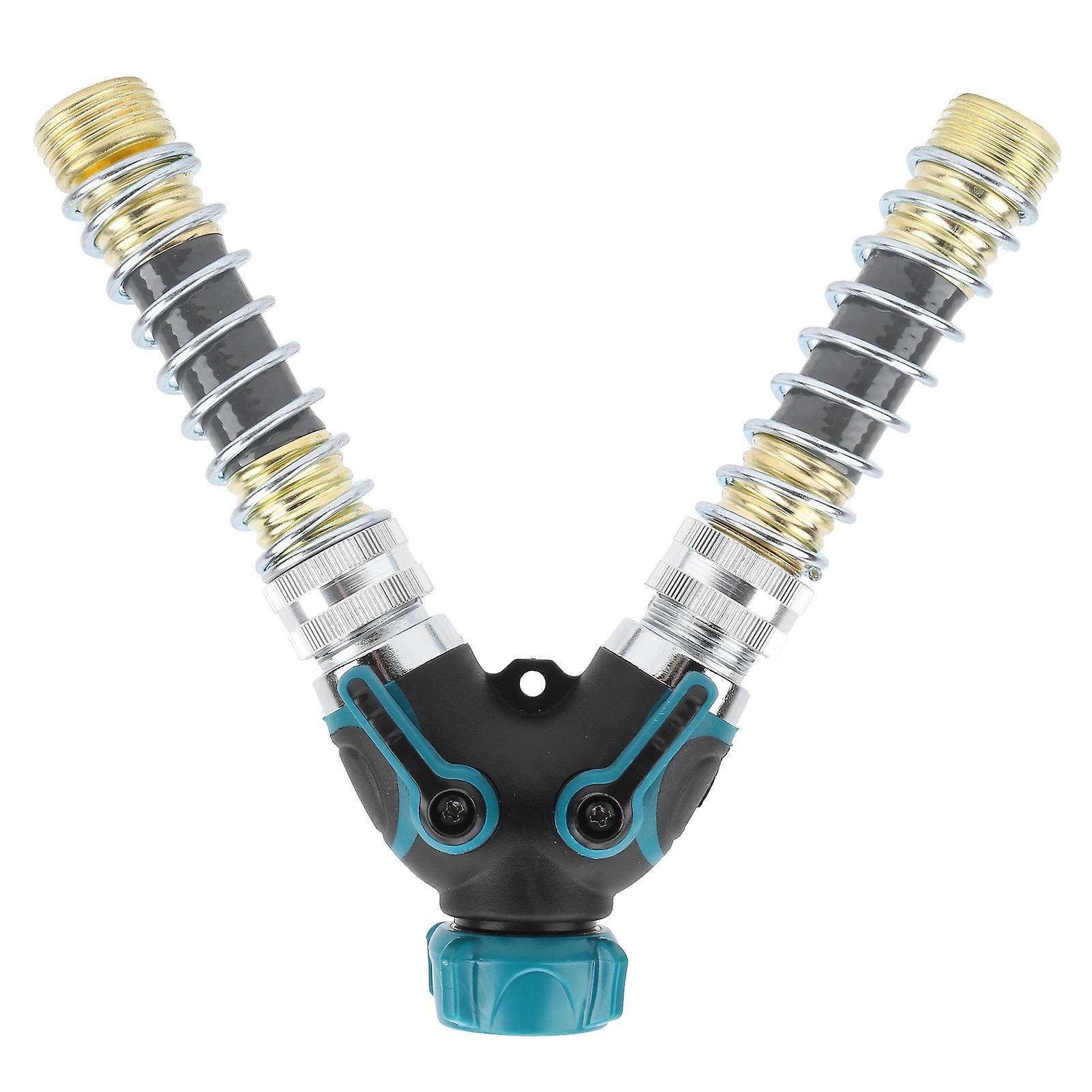 2 Way Y Hose Connector for Garden Water Pipe Splitter Anti Bending Durable Joint Set
