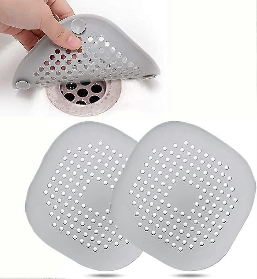 2Pcs Silicone Drain Protector, Kitchen Sink Filter with Suction Cup