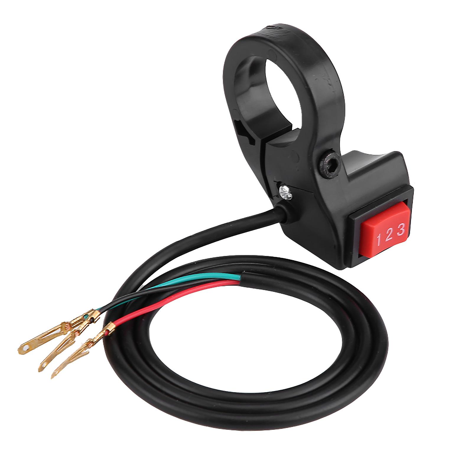 Rankomu 22mm 7/8in Handlebar Electric 3 Speed Module Switch Shift for Motorcycle E bike Scooter