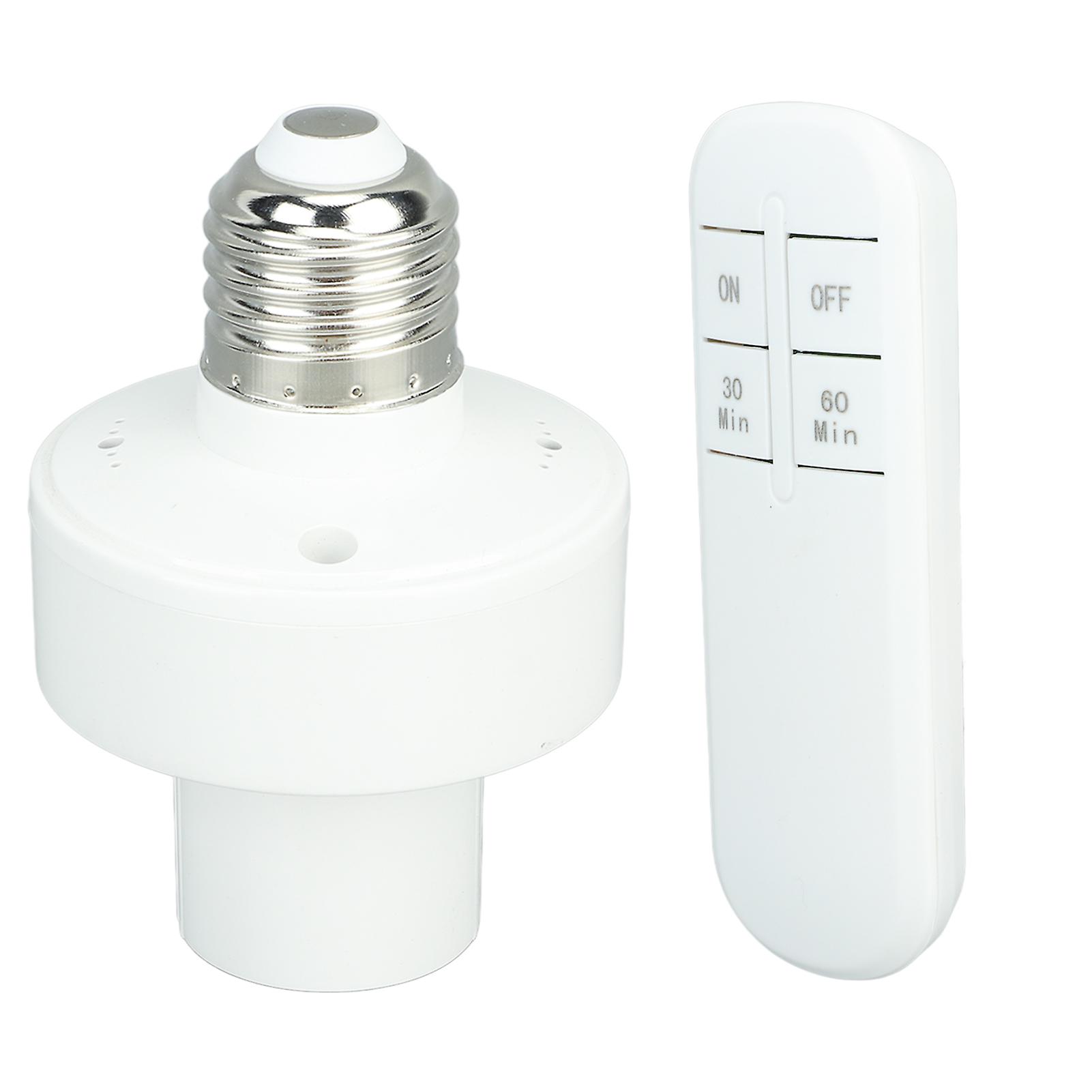 Remote Control Light Bulb Socket Wireless Remote Light Bulb Socket with Remote Control for E27 Bulb Base 220V 