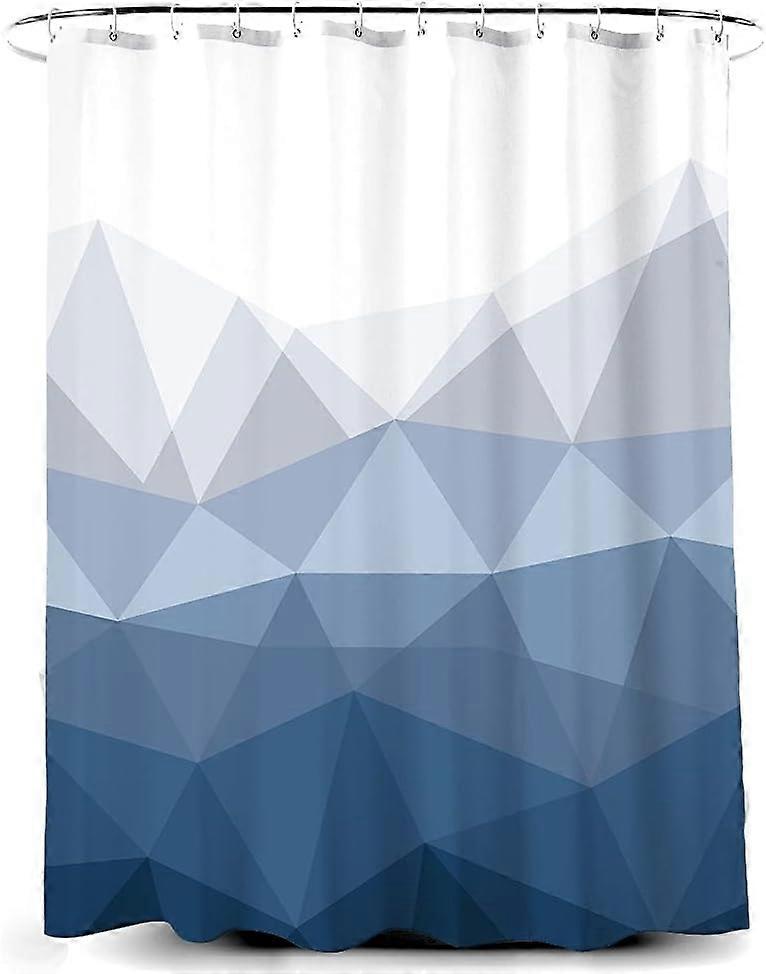Blue gradientBathroom Shower Curtain | Polyester Material 180cmx 180cm| with 12 C Hook