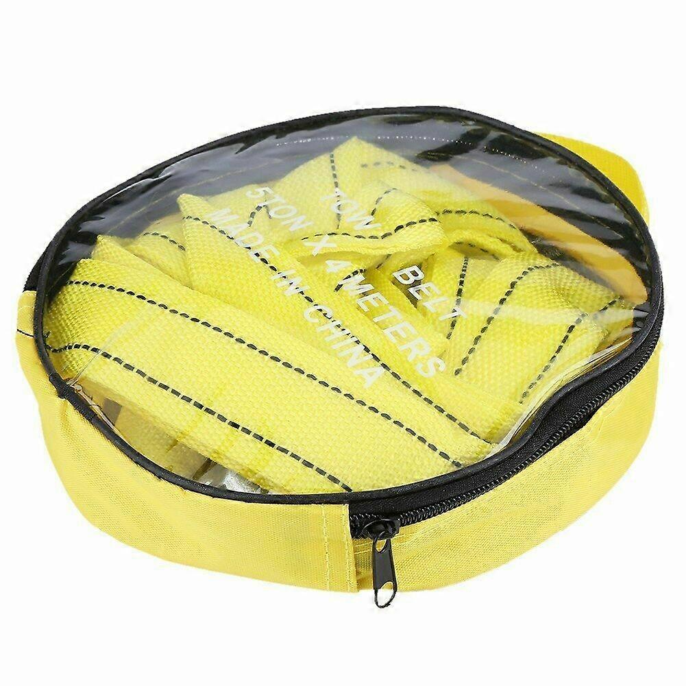4 Meter Load 5 Ton Car Trailer Towing Rope Strap Tow Cable with Hooks Emergency Vehicle Tool