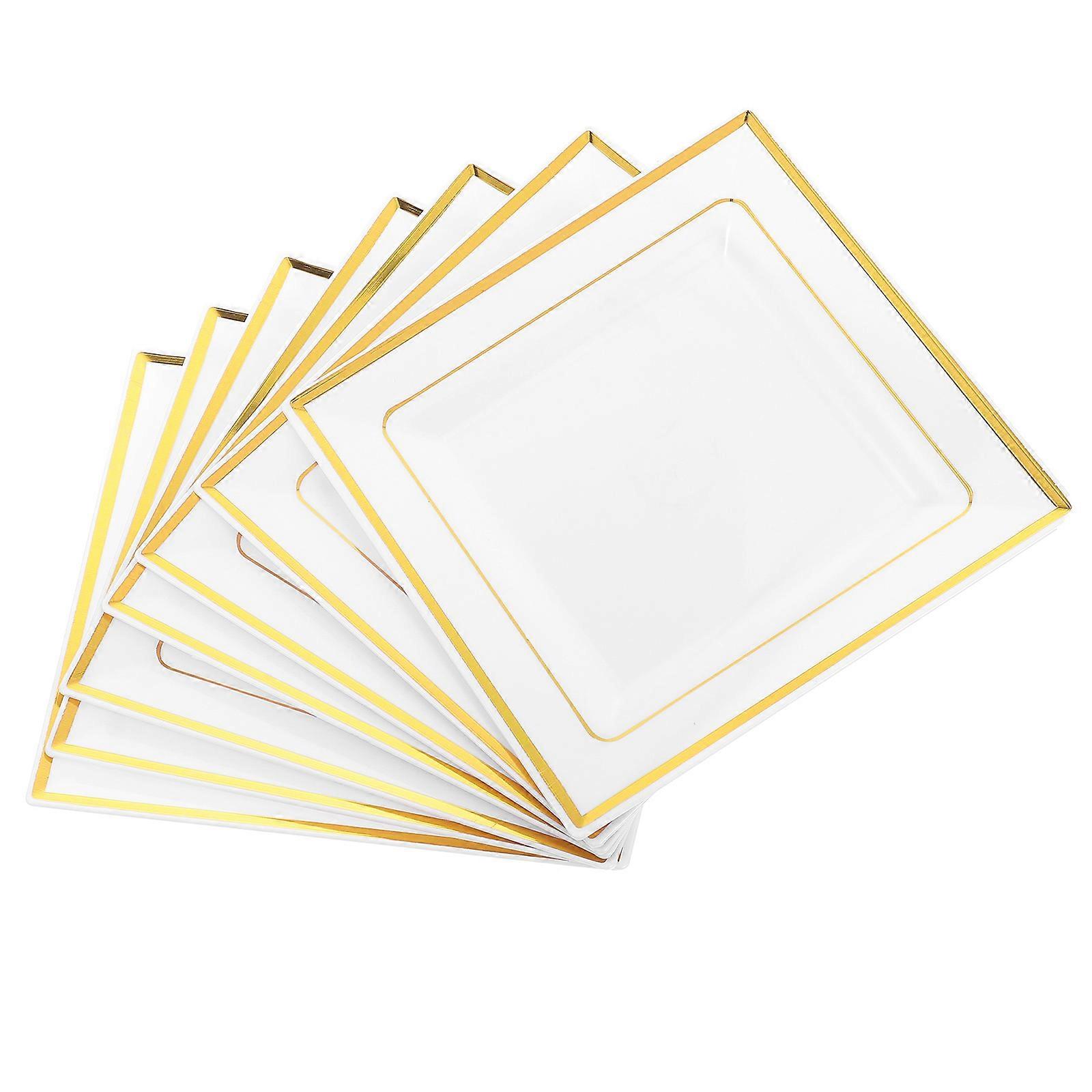 10 Pcs Assiettes Jetables Assiette De Service Ronde Assiette À Dessert Assiettes De Service De Nourriture Jetable Assiettes D’apéritif Jetables