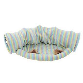 Cat Tunnel Bed Soft and Comfortable Collapsible Cat Play Tube with Mat for Cats Dogs Rabbits
