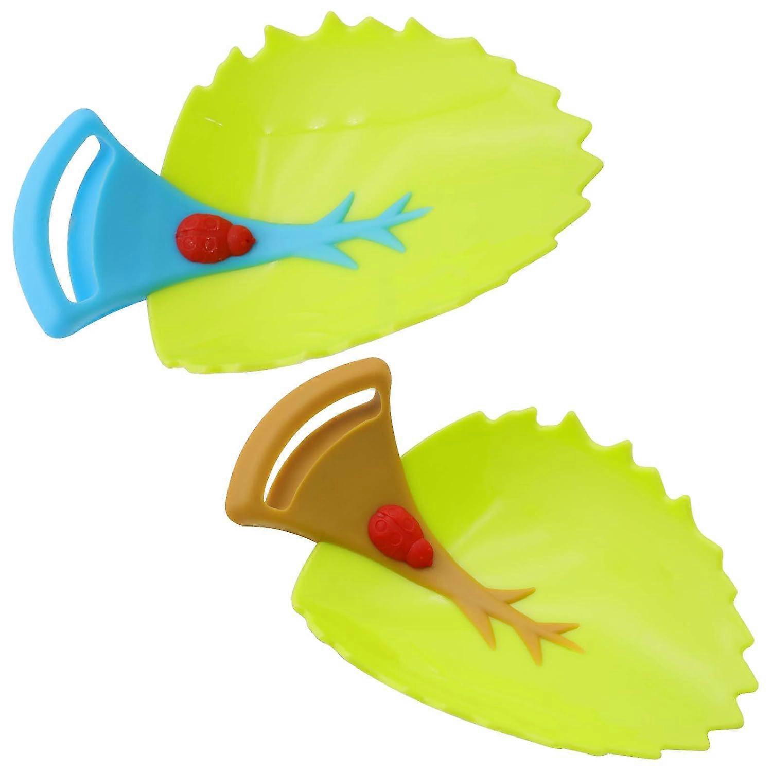 Wasserhahnabdeckung, Leaf Design Sicherheitshahn Extender für Handwaschhände Handwaschhelfer Waschbecken (2 Stück / Packung)