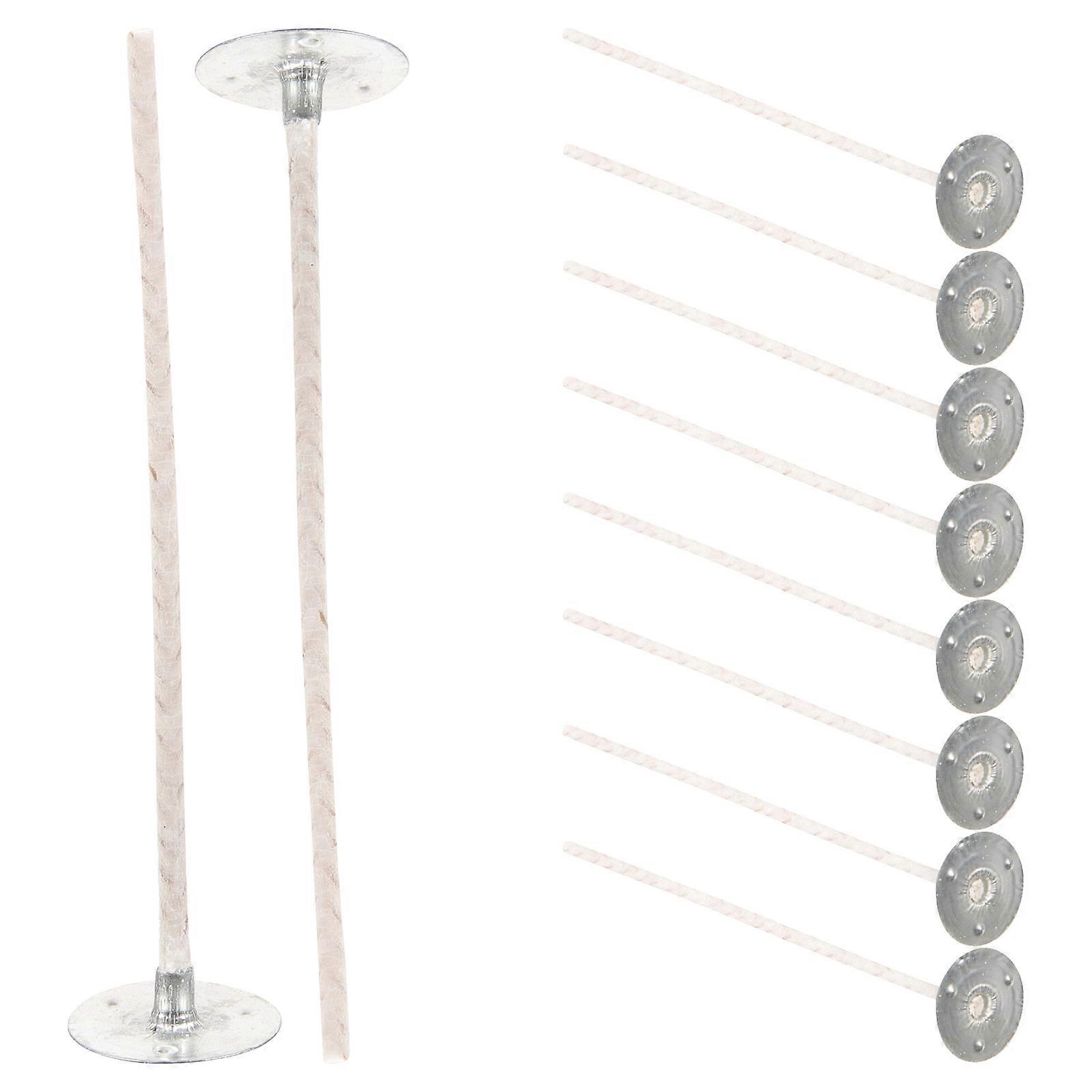 10 pcs DIY Candle Wicks Candle Making Wicks Cotton Candle Wicks with Metal Base