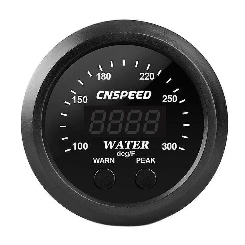 Water Temp Gauge Digital Display 12V Ultra-Thin Universal Water Temperature Meter with Sensor LED