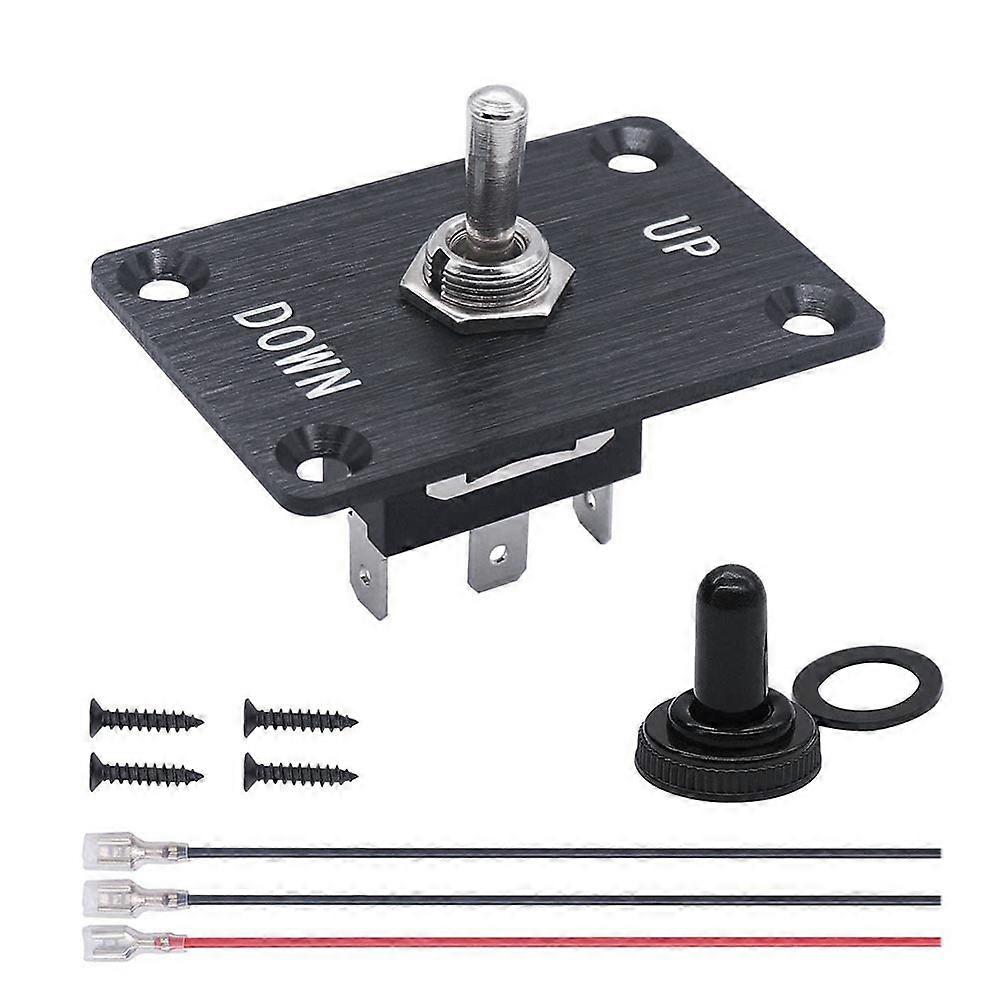 Kayak Marine Boat Anchor Control Panel Aluminum Plate 3PDT Up/Down Trim Tab Toggle Switch,Included