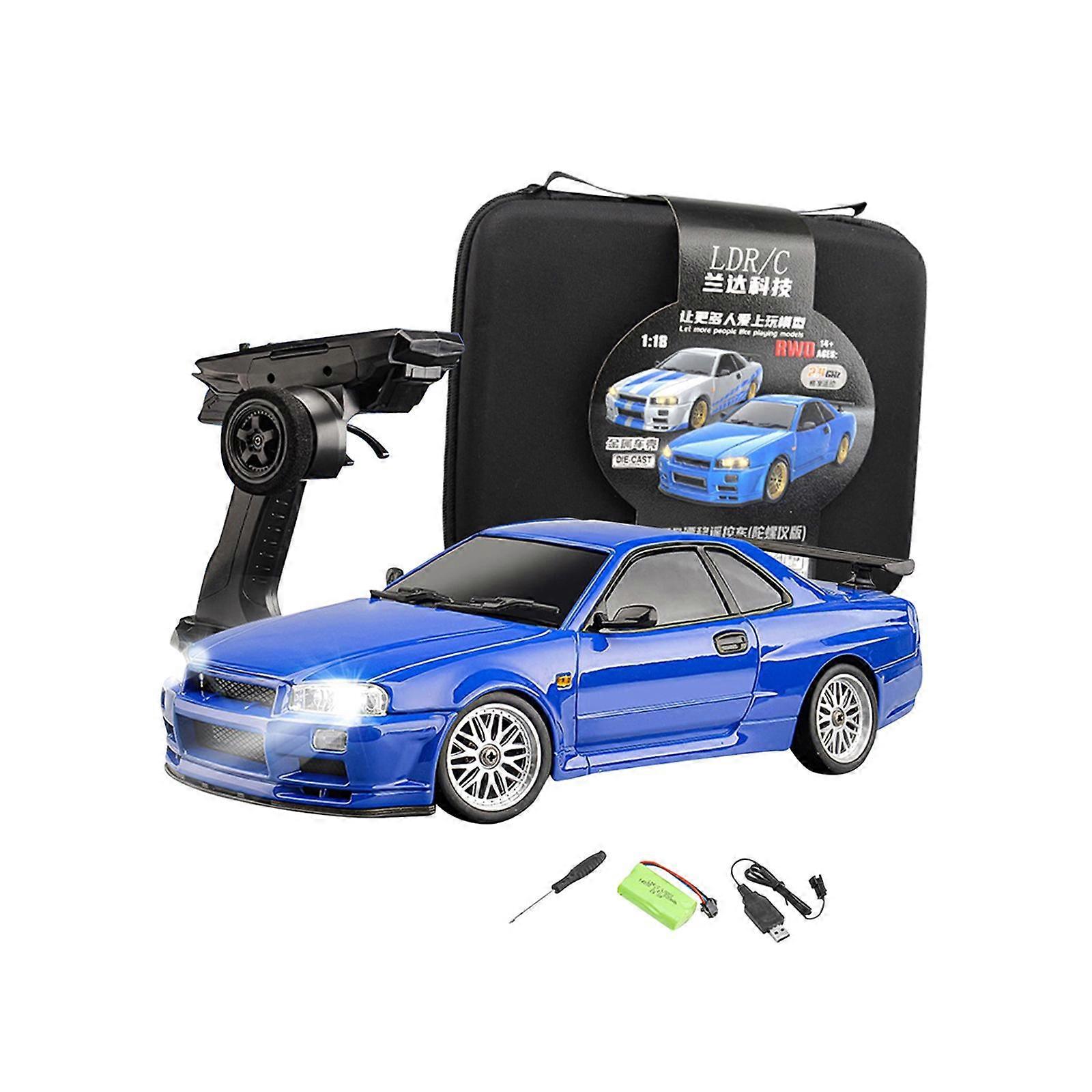1:18 RC Drifting Car Remote Control Toy for Kids Age 4 5 6 7 8+ Present Kids blue