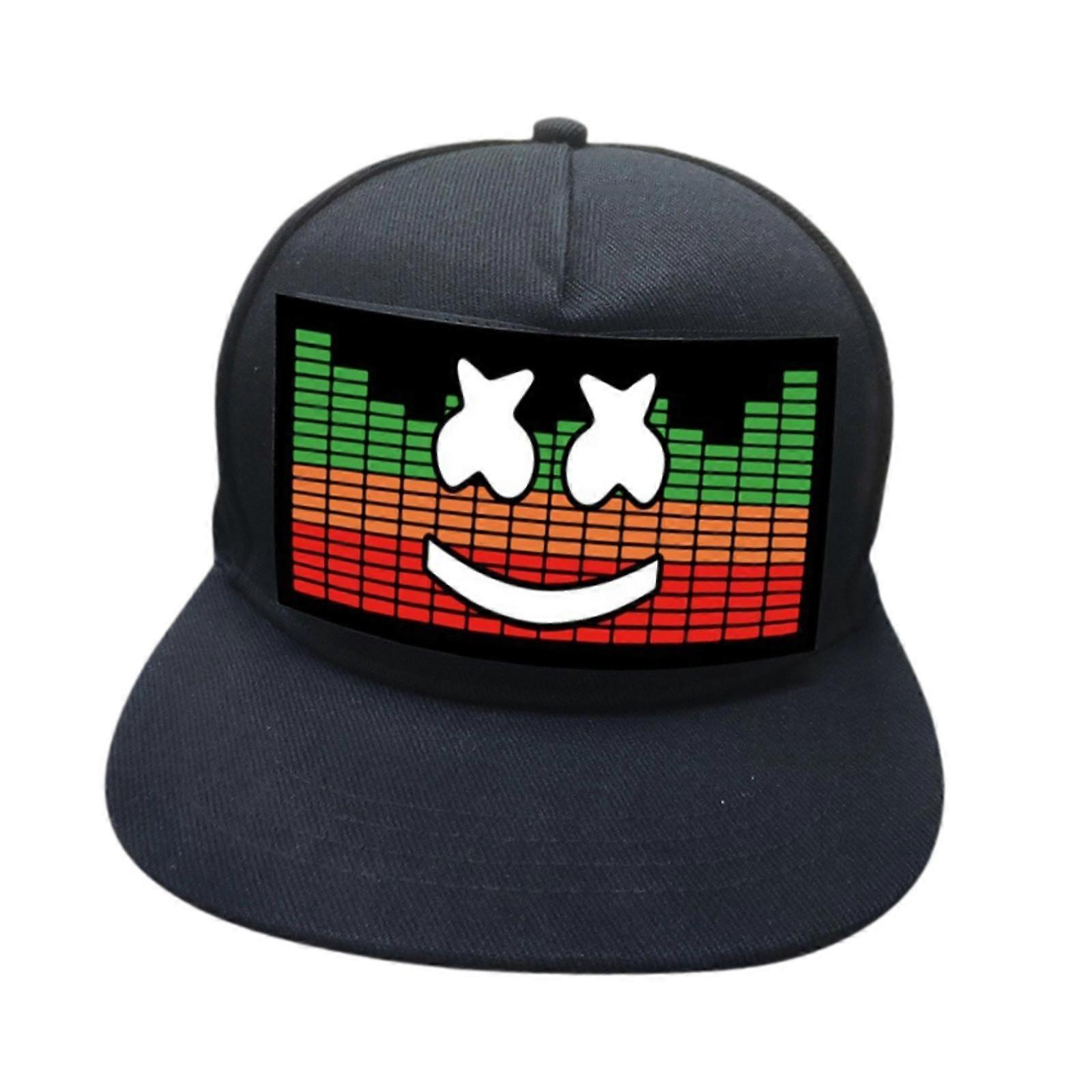 Flashing LED Hats with Power Switch Baseball Cap for Sports Indoor Festivals Type A
