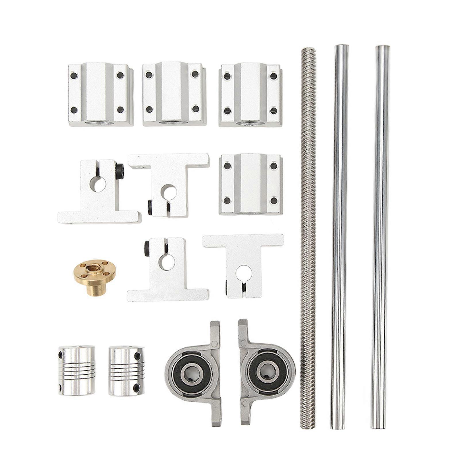 Linear Motion Guide Rod Shaft T8x8 Lead Screw Shaft Support SC8UU Sliding Bearing Block Flexible Shaft Coupling 8?200