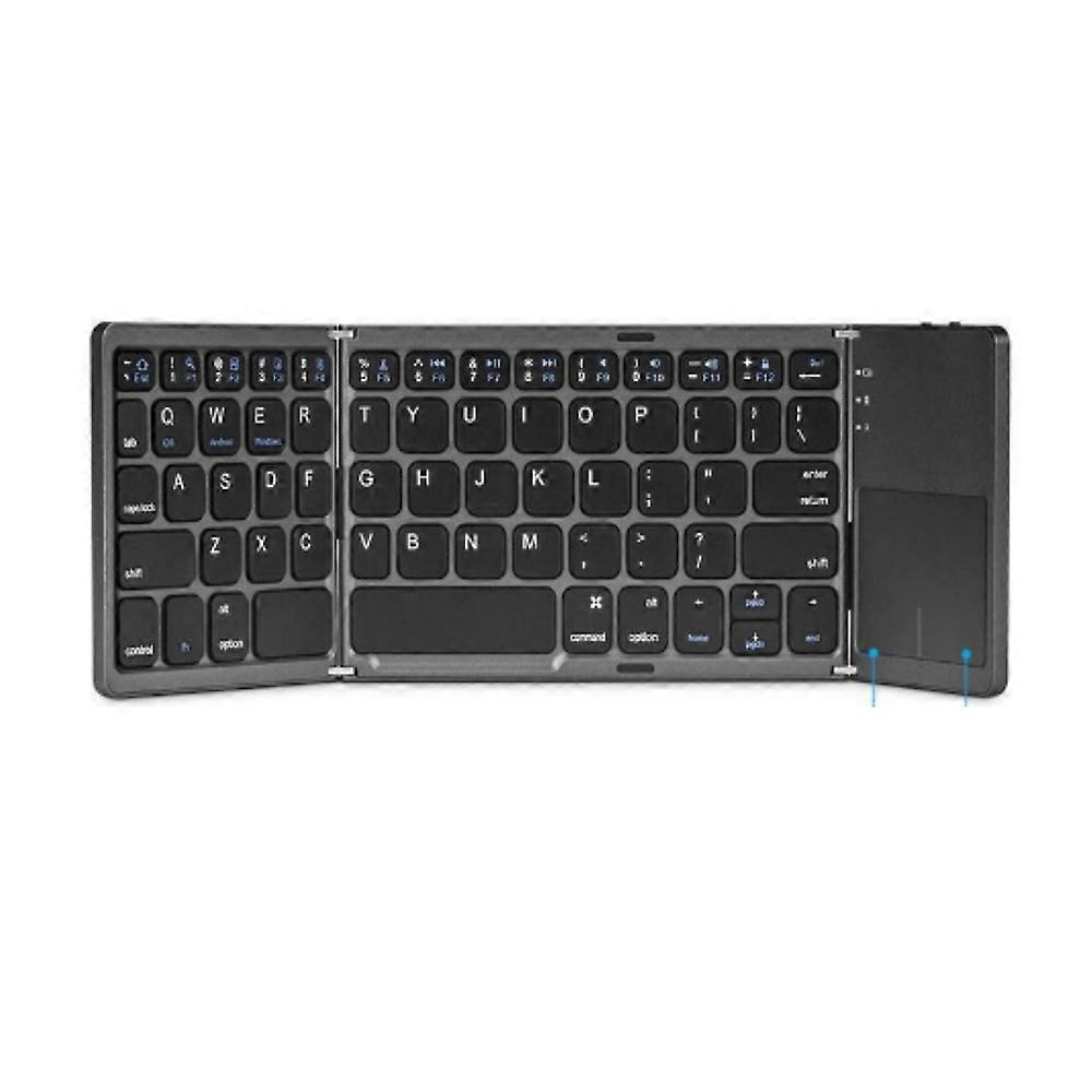 Teclado Bluetooth Dobrável Prncalprior com Touchpad, Mini Teclado Sem Fio