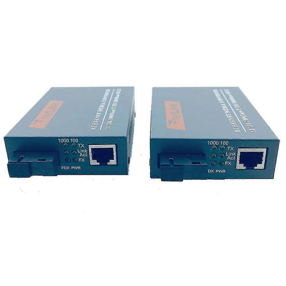 1 Pair htb-gs-03 a/b gigabit fiber optical media converter 1000mbps 1.25g single mode single fiber sc port 25km external power