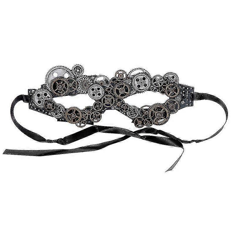 punk style gear mask helmet mechanical men steampunk of the opera