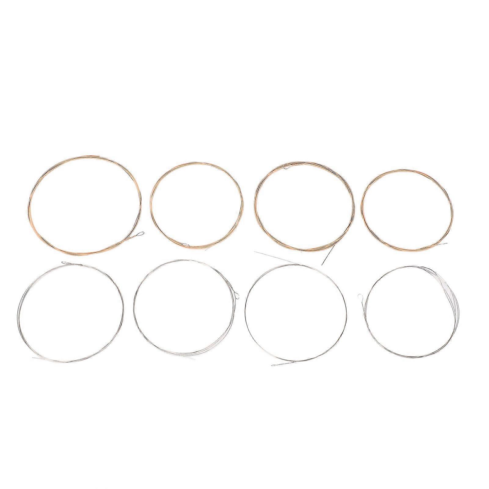 8 Pcs Mandolin String Phosphor Bronze Stable Timbre 8 String Mandolin Strings for Replacement