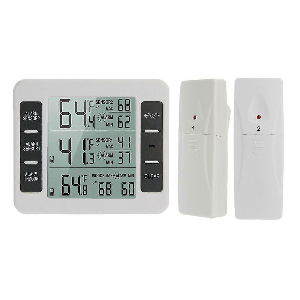 Refrigerator Thermometer Wireless Indoor Outdoor Temperature Sensor Guage with