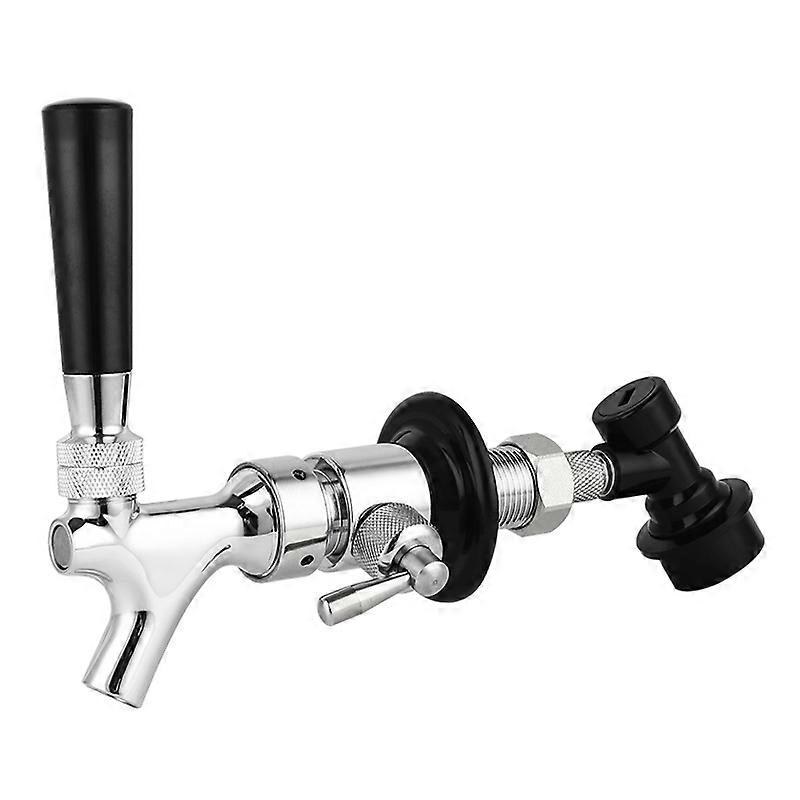 Home Brew Beer Tap Faucet with Flow Control Valve, US Standard Draft Beer Taps Adjustable Keg Dispenser Ball Lock Disconnect Kit