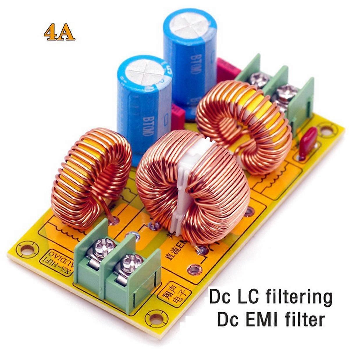 4A DC LC Filter FCC Car Audio High Frequency Filtering Low Pass Passive EMI Electromagnetic Interfe