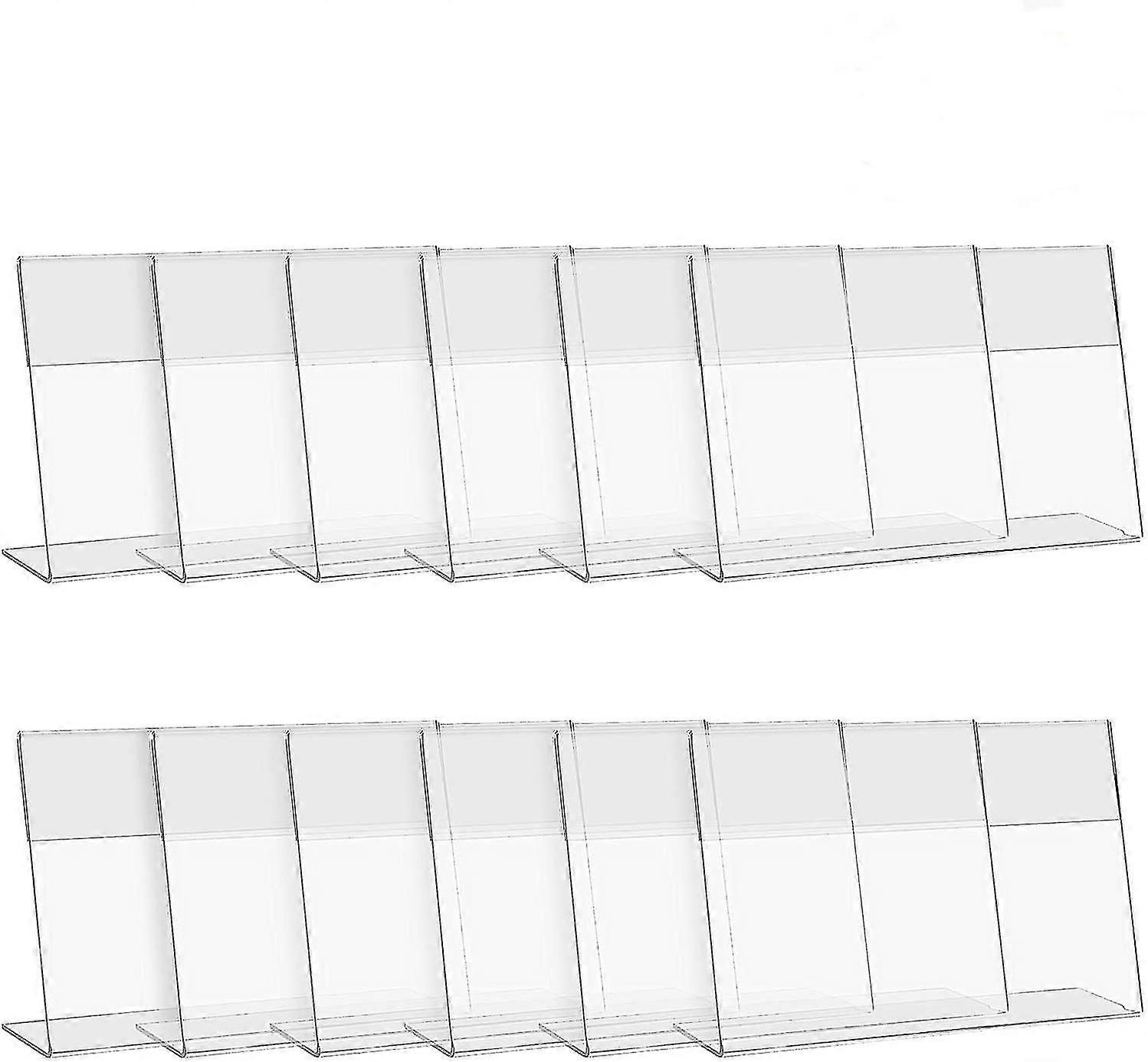 12 st Akryl skylthållare, 15,2 X 10,2 cm L-format ställ, menyhållare, tydlig korthållare, bildram, fotoram display - 6 " X 4"
