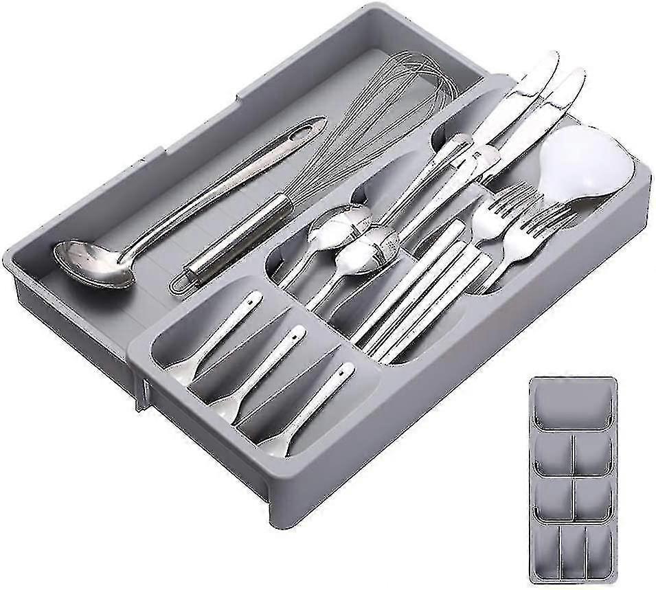 Cutlery Box For Drawers, Longyi Size-adjustable Drawer Insert, Plastic