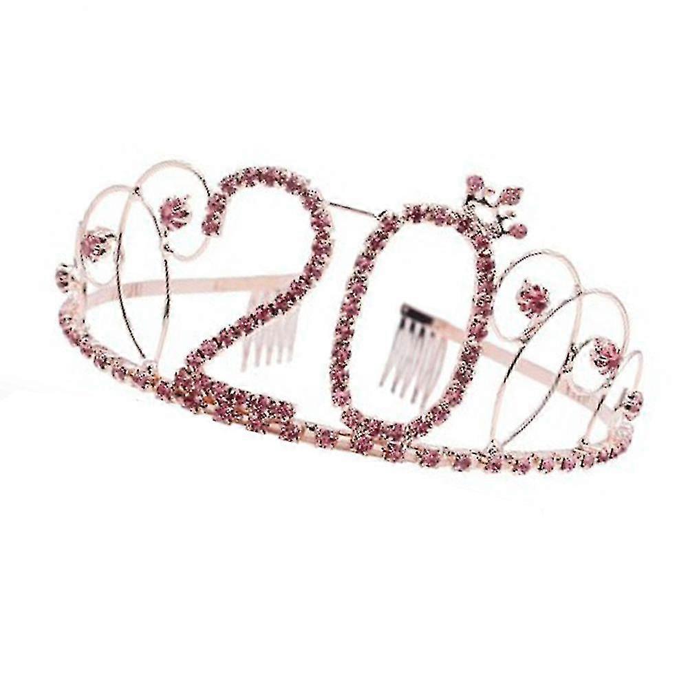 Birthday Crown Tiara With Hair Comb Crystals, Princess Party Supplies And Decorations